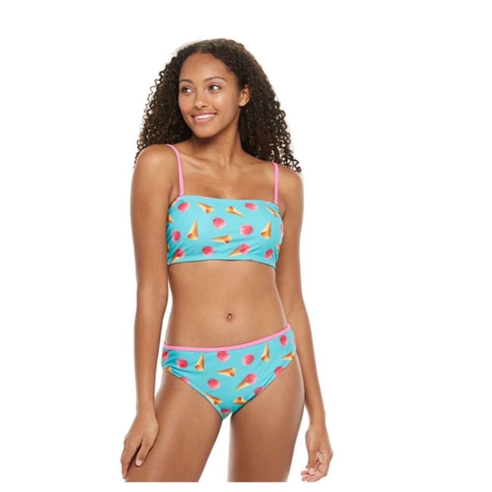 Undercurrent 2 Pc Ice Cream and Cones Bandeau Bikini Bathing Suit